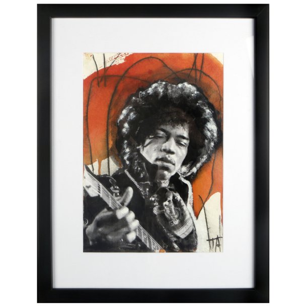 11.Terese-Andersen-Painting-A4 ramme-43x33cm-Jimi-Hendrix