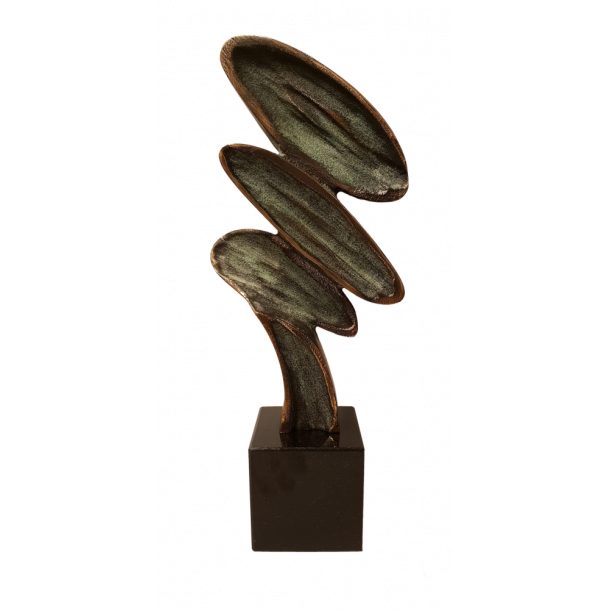 12. Kunstner Carsten Hansen Threesome massiv bronzeskulptur unik 1/1 47x20cm 